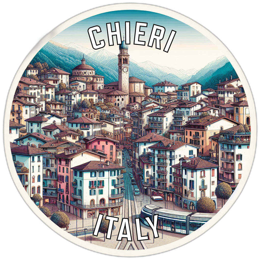Chieri Italy Souvenir Die Cut Flat Magnet 6-Inch