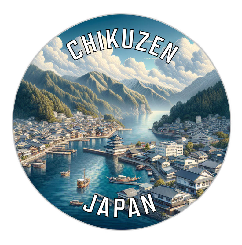 Chikuzen Japan Souvenir Die Cut Flat Magnet 6-Inch