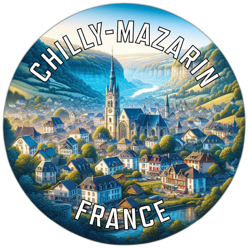 Chilly Mazarin France Souvenir Die Cut Flat Magnet 2-Inch