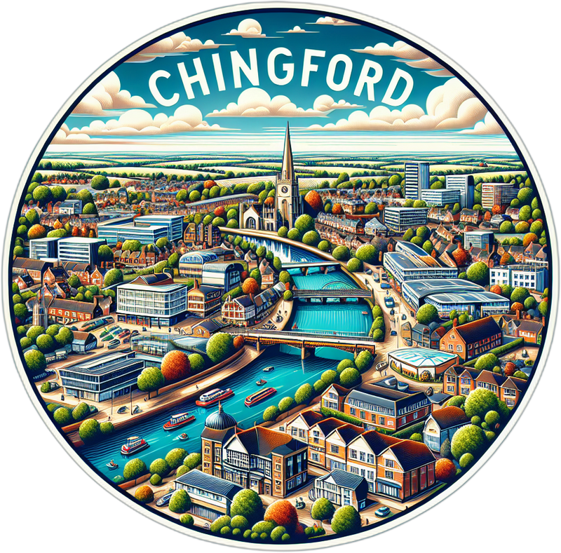 Chingford United Kingdom Souvenir Die Cut Flat Magnet 2-Inch