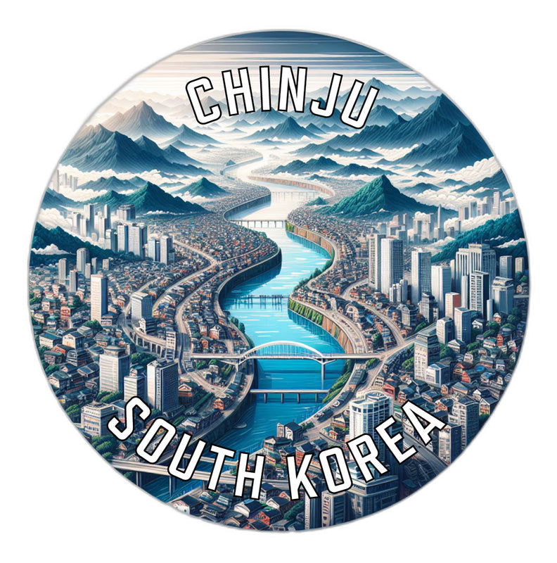 Chinju Korea South Souvenir Die Cut Flat Magnet 2-Inch