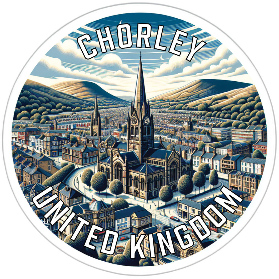 Chorley United Kingdom Souvenir Die Cut Flat Magnet 6-Inch