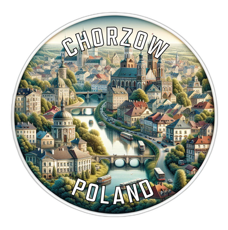 Chorzow Poland Souvenir Die Cut Flat Magnet 2-Inch