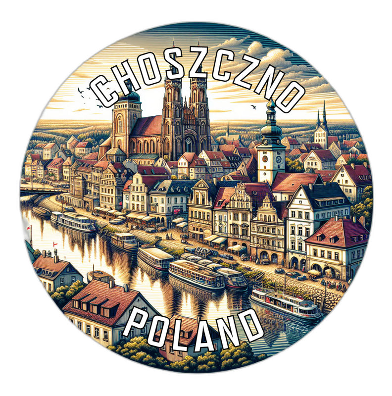 Choszczno Poland Souvenir Die Cut Flat Magnet 2-Inch