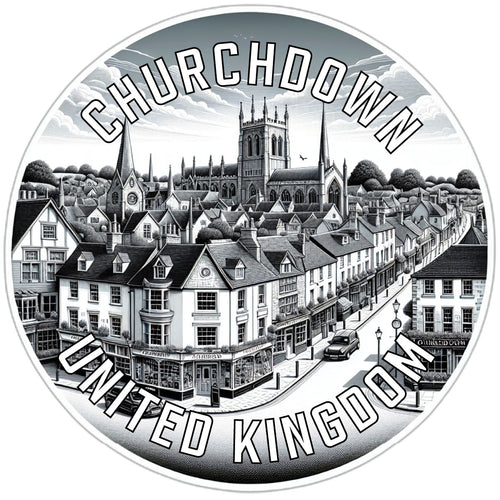 Churchdown United Kingdom Souvenir Vinyl Decal Sticker 3-Inch