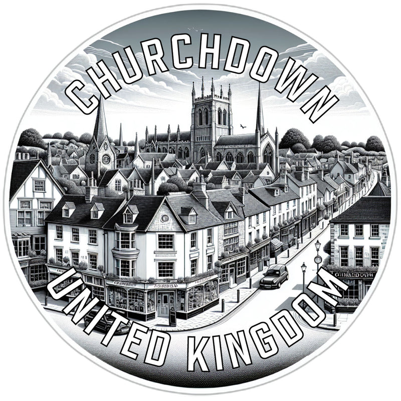 Churchdown United Kingdom Souvenir Vinyl Decal Sticker 3-Inch