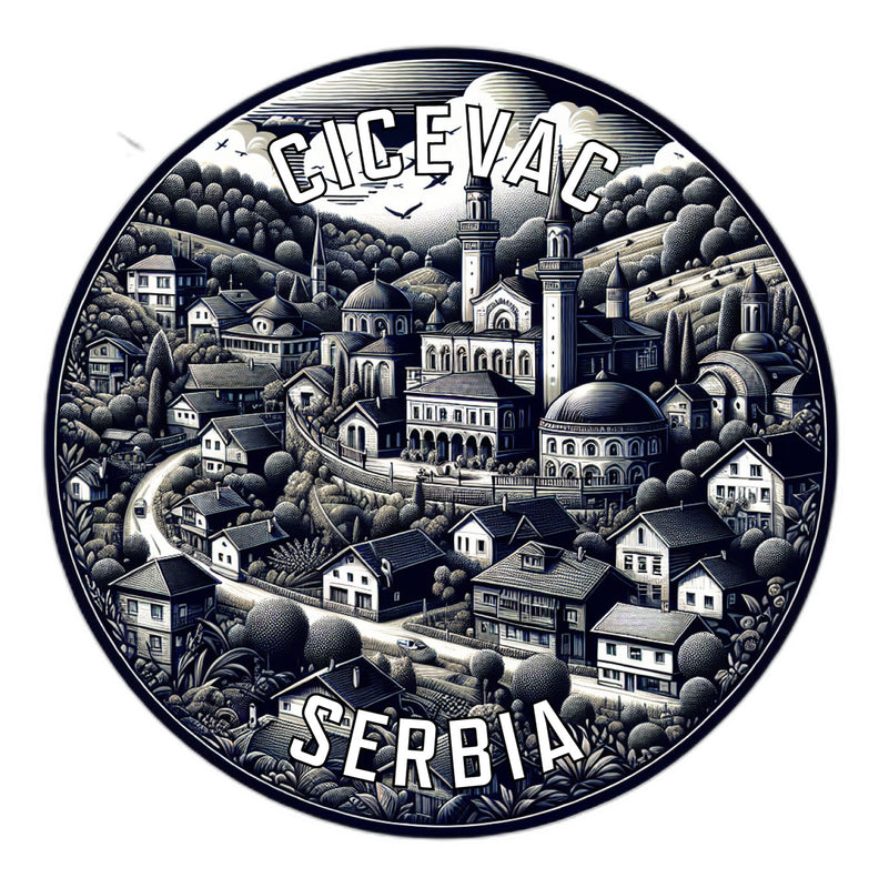Cicevac Serbia Souvenir Die Cut Flat Magnet 2-Inch