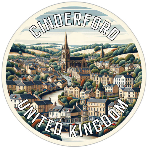 Cinderford United Kingdom Souvenir Vinyl Decal Sticker 6-Inch