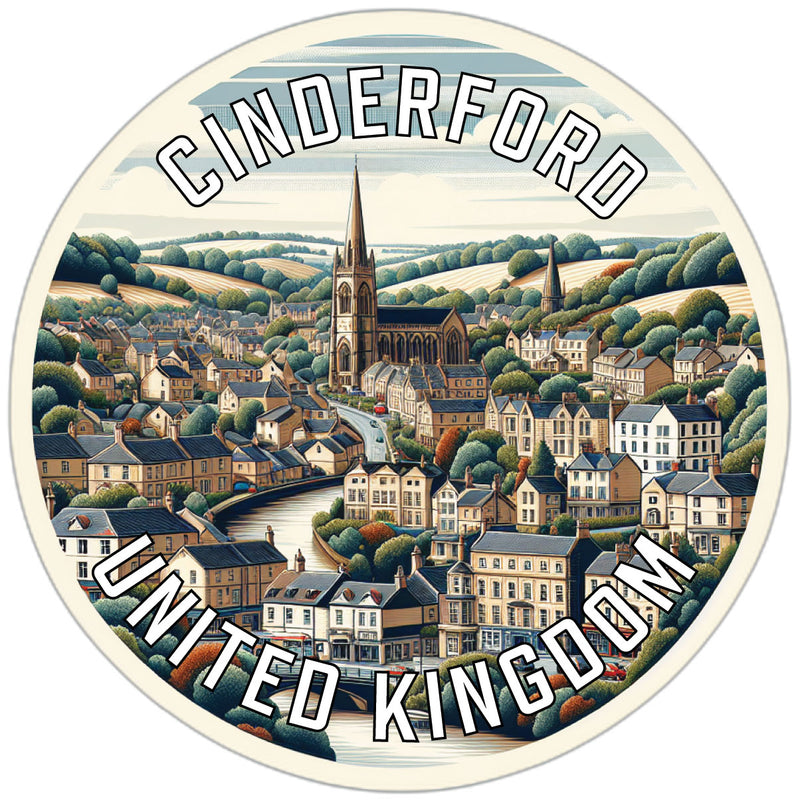 Cinderford United Kingdom Souvenir Vinyl Decal Sticker 6-Inch