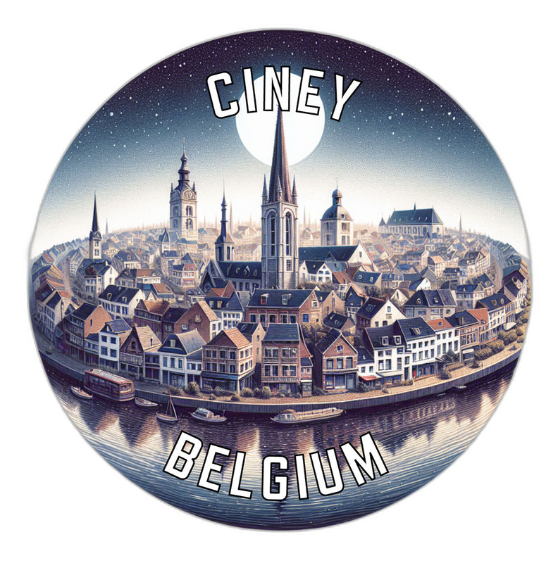 Ciney Belgium Souvenir Die Cut Flat Magnet 6-Inch