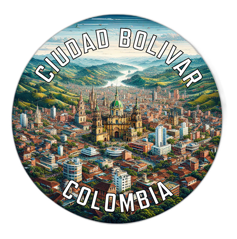 Ciudad Bolivar Colombia Souvenir Die Cut Flat Magnet 6-Inch