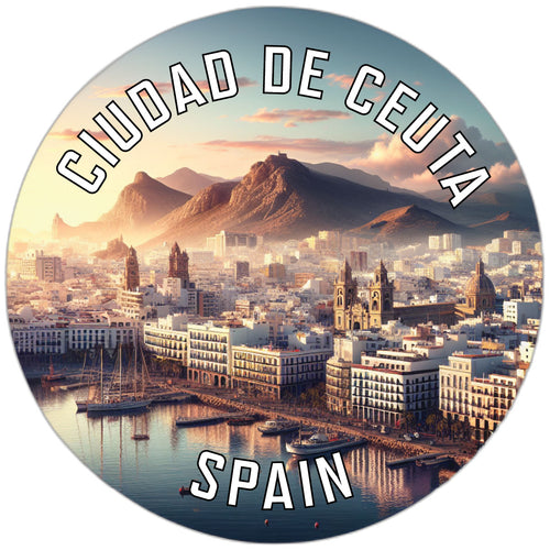 Ciudad de Ceuta Spain Souvenir Die Cut Flat Magnet 6-Inch
