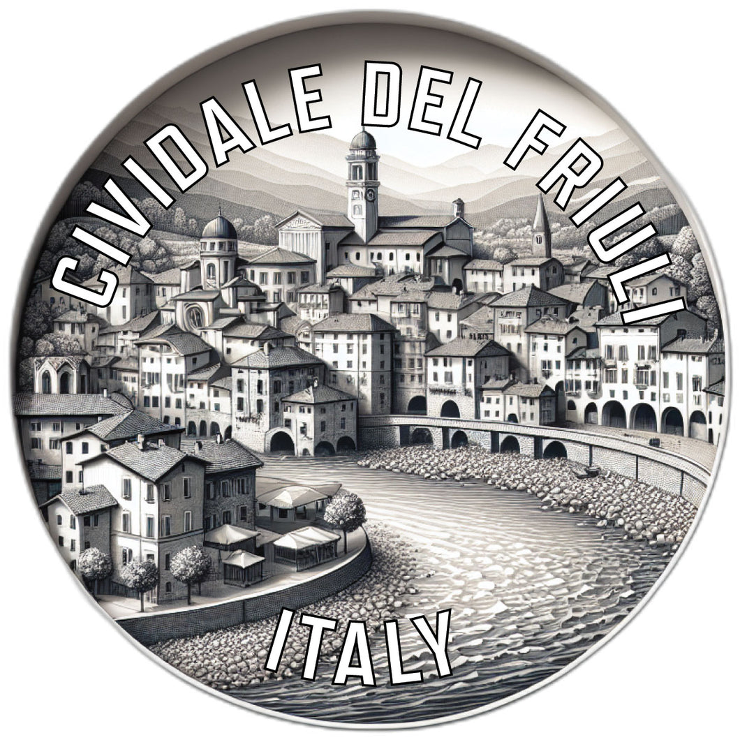 Cividale del Friuli Italy Souvenir Die Cut Flat Magnet 3-Inch