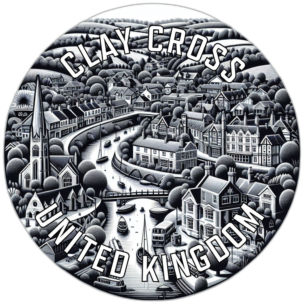 Clay Cross United Kingdom Souvenir Die Cut Flat Magnet 2-Inch
