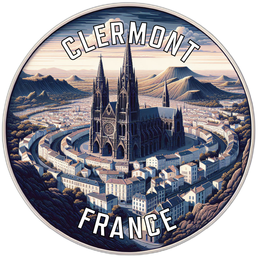 Clermont France Souvenir Vinyl Decal Sticker 2-Inch