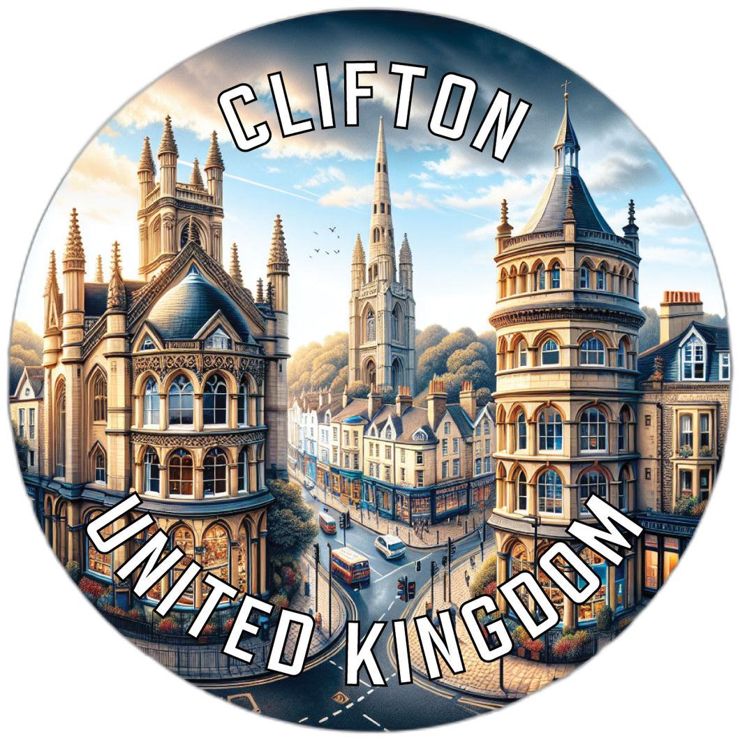 Clifton United Kingdom Souvenir Die Cut Flat Magnet 6-Inch