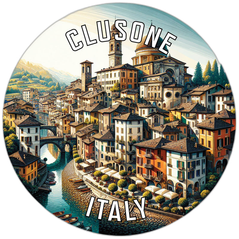 Clusone Italy Souvenir Die Cut Flat Magnet 6-Inch