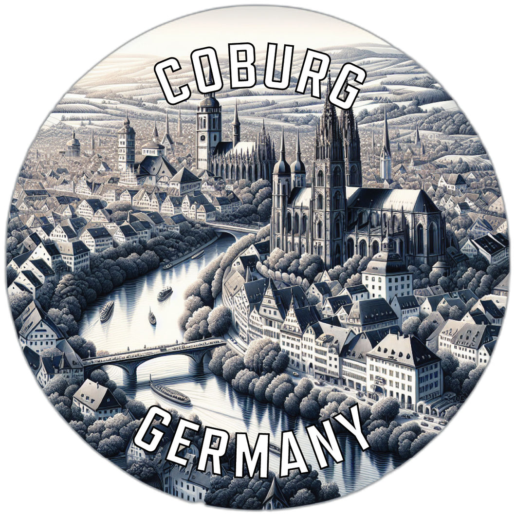 Coburg Germany Souvenir Die Cut Flat Magnet 2-Inch