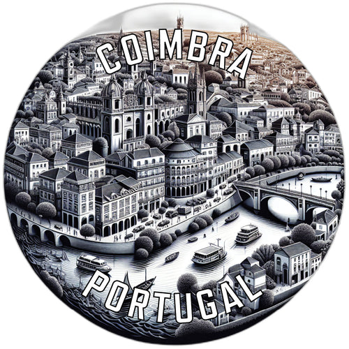 Coimbra Portugal Souvenir Die Cut Flat Magnet 6-Inch