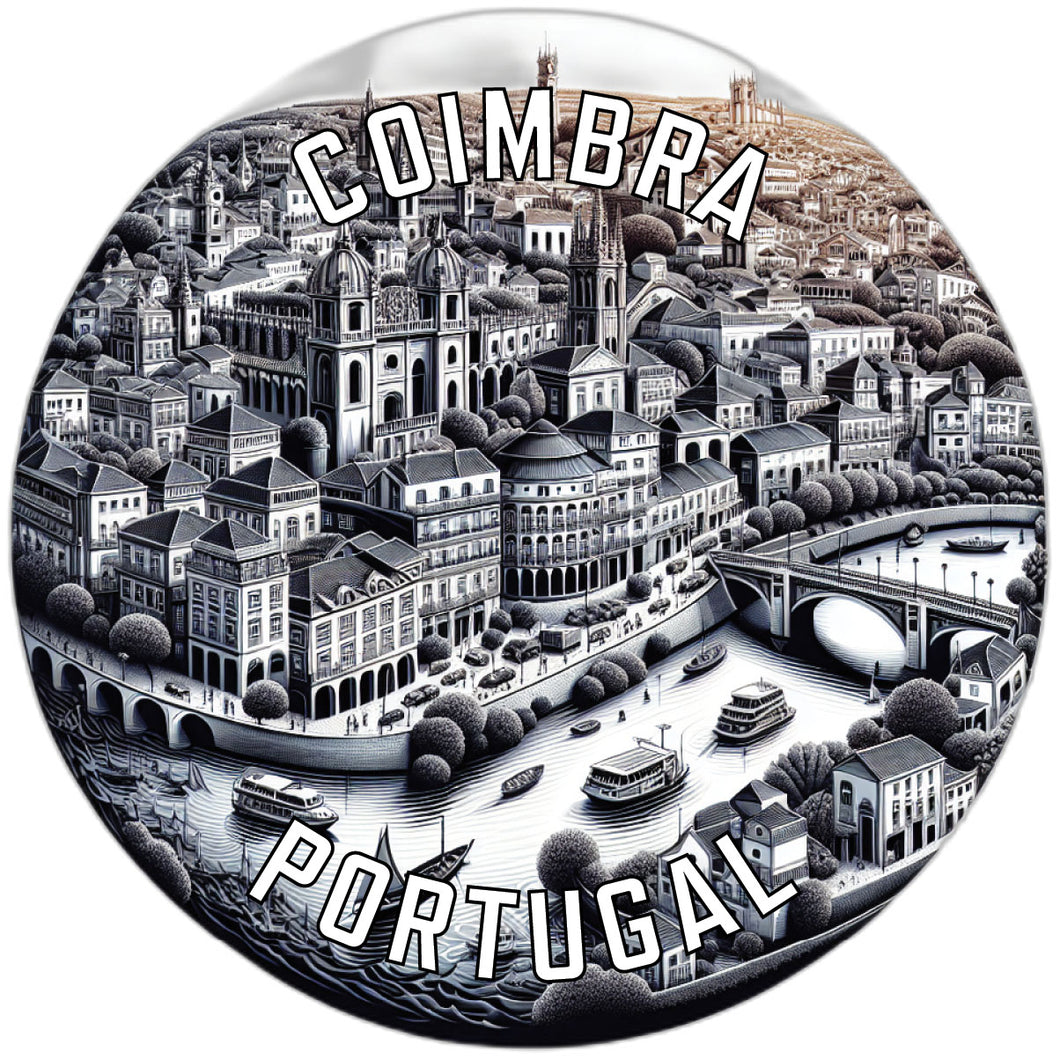 Coimbra Portugal Souvenir Die Cut Flat Magnet 6-Inch