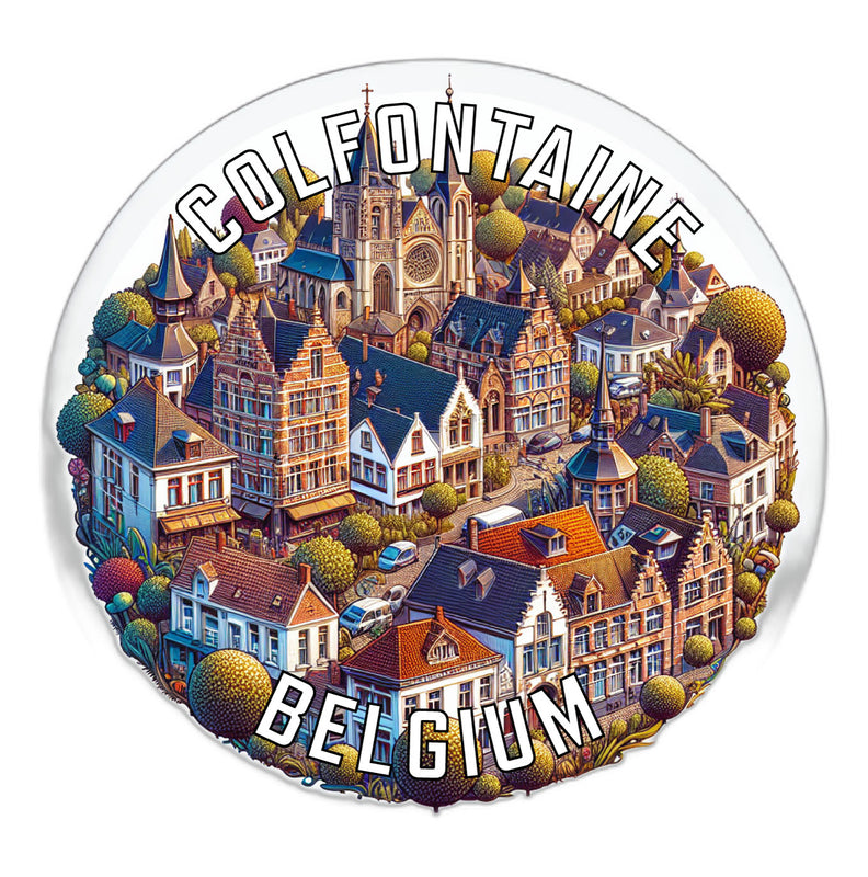 Colfontaine Belgium Souvenir Die Cut Flat Magnet 2-Inch