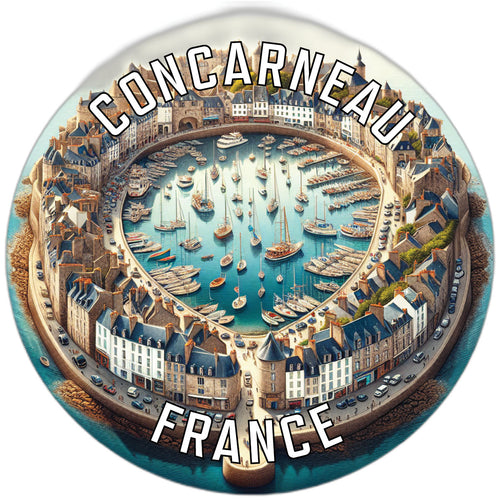 Concarneau France Souvenir Die Cut Flat Magnet 2-Inch