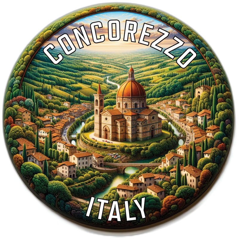 Concorezzo Italy Souvenir Die Cut Flat Magnet 2-Inch
