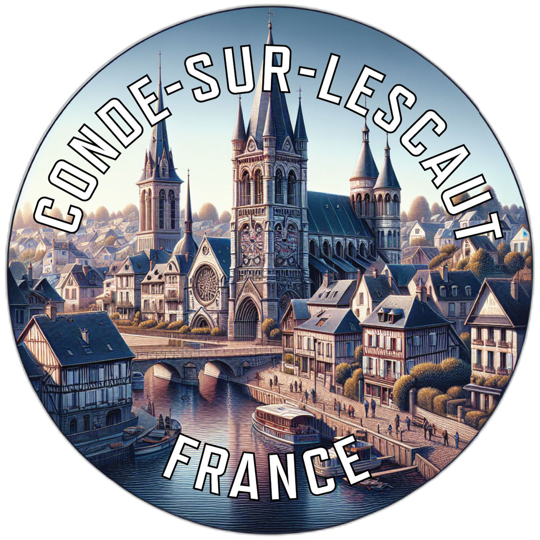 CondesurlEscaut Souvenir Die Cut Flat Magnet 2-Inch