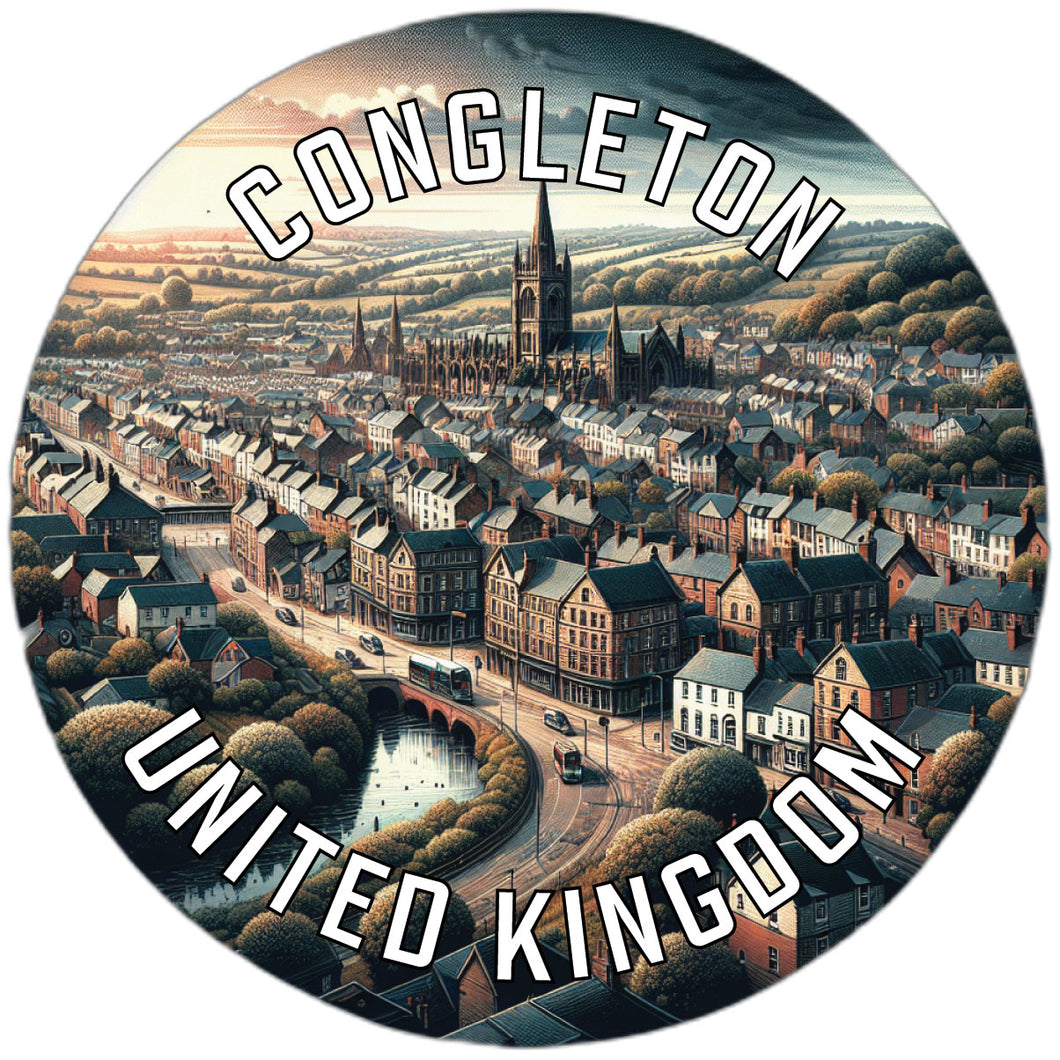 Congleton United Kingdom Souvenir Die Cut Flat Magnet 2-Inch