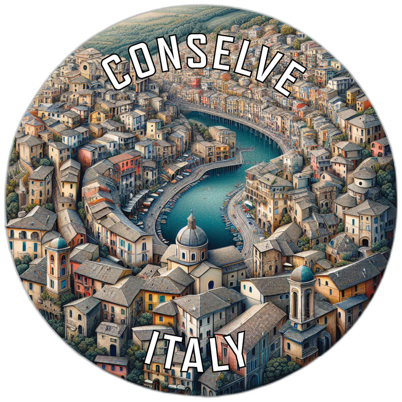 Conselve Italy Souvenir Die Cut Flat Magnet 2-Inch