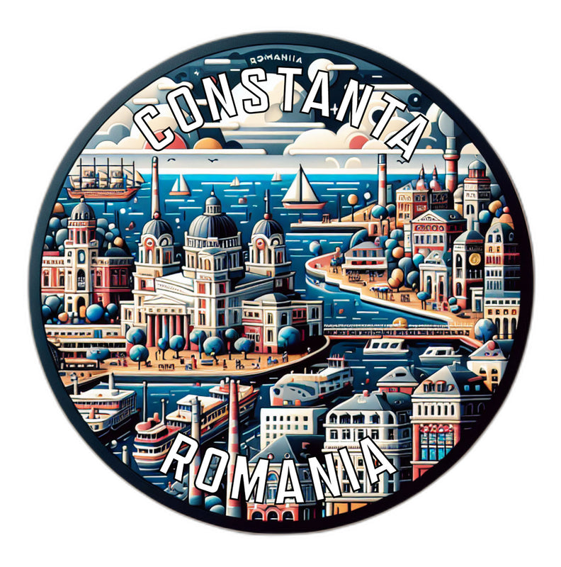 Constanta Romania Souvenir Die Cut Flat Magnet 6-Inch