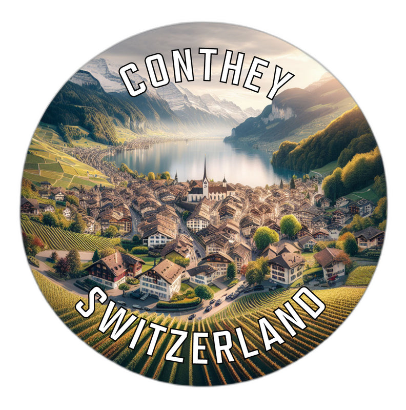 Conthey Switzerland Souvenir Vinyl Decal Sticker 2-Inch