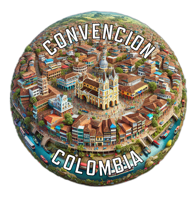 Convencion Colombia Souvenir Die Cut Flat Magnet 2-Inch
