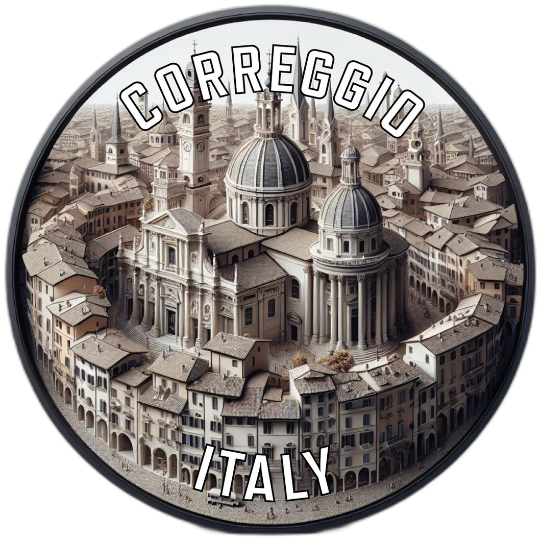 Correggio Italy Souvenir Die Cut Flat Magnet 6-Inch
