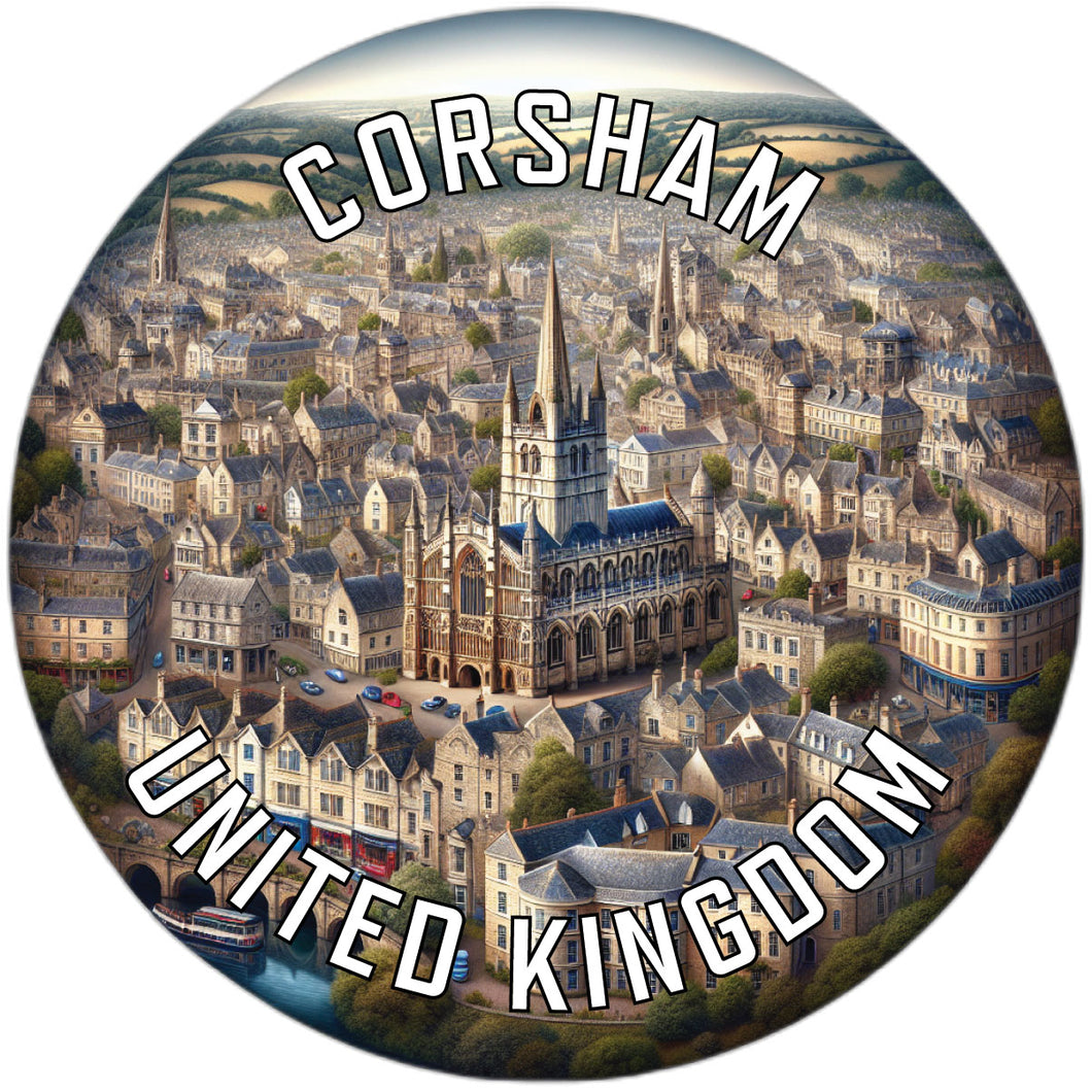 Corsham United Kingdom Souvenir Die Cut Flat Magnet 2-Inch