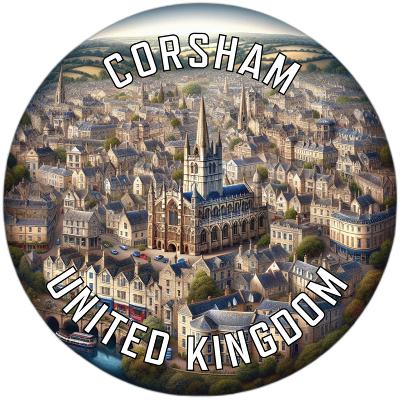 Corsham United Kingdom Souvenir Die Cut Flat Magnet 2-Inch
