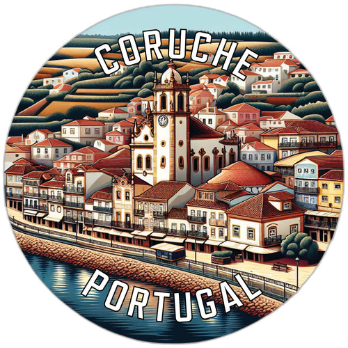 Coruche Portugal Souvenir Die Cut Flat Magnet 2-Inch