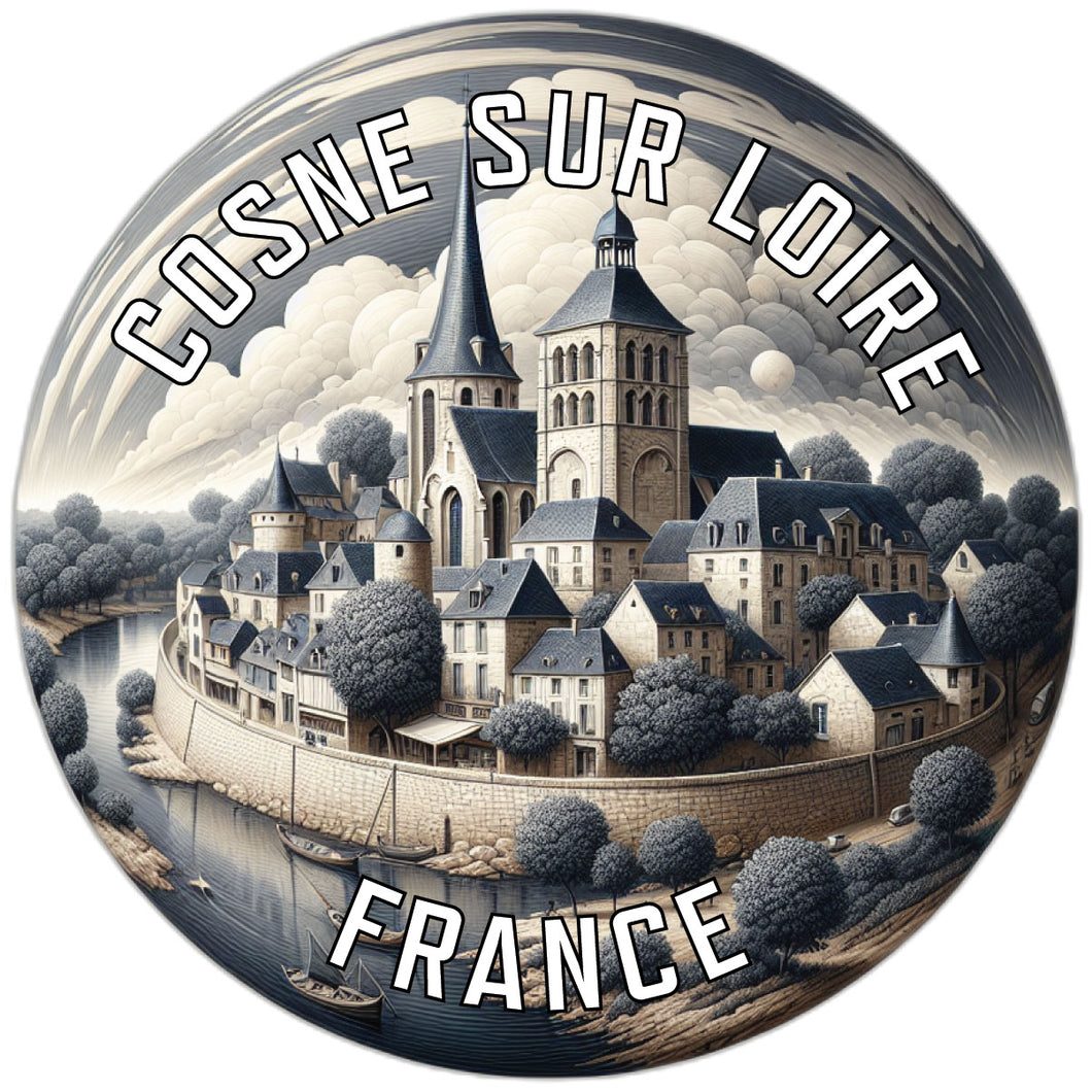 Cosne sur Loire France Souvenir Die Cut Flat Magnet 6-Inch