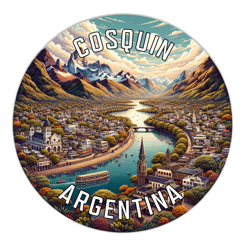 Cosquin Argentina Souvenir Die Cut Flat Magnet 2-Inch