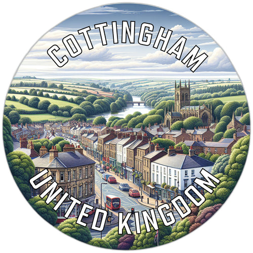 Cottingham United Kingdom Souvenir Die Cut Flat Magnet 2-Inch