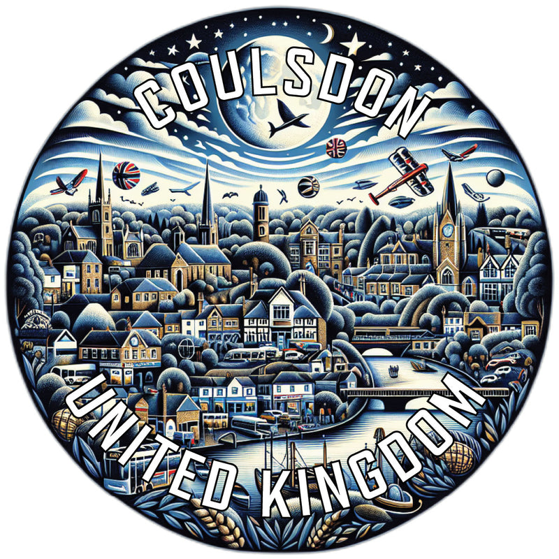 Coulsdon United Kingdom Souvenir Vinyl Decal Sticker 6-Inch