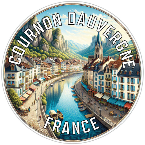Cournon dAuvergne Souvenir Die Cut Flat Magnet 6-Inch