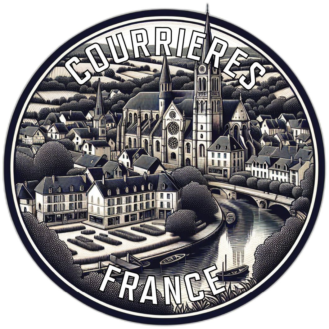 Courrieres France Souvenir Vinyl Decal Sticker 6-Inch