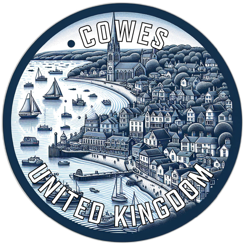Cowes United Kingdom Souvenir Die Cut Flat Magnet 6-Inch