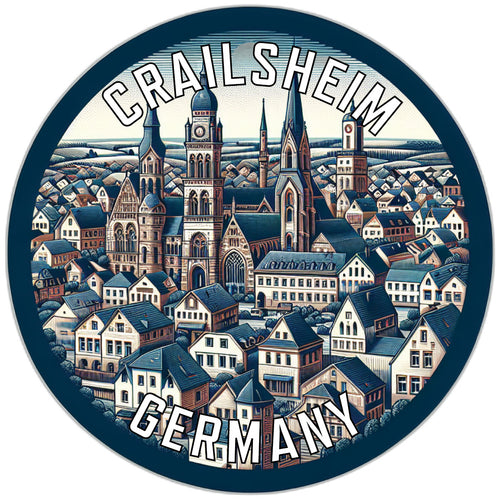 Crailsheim Germany Souvenir Die Cut Flat Magnet 6-Inch