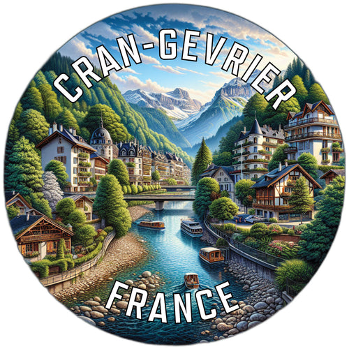 Cran Gevrier France Souvenir Die Cut Flat Magnet 2-Inch