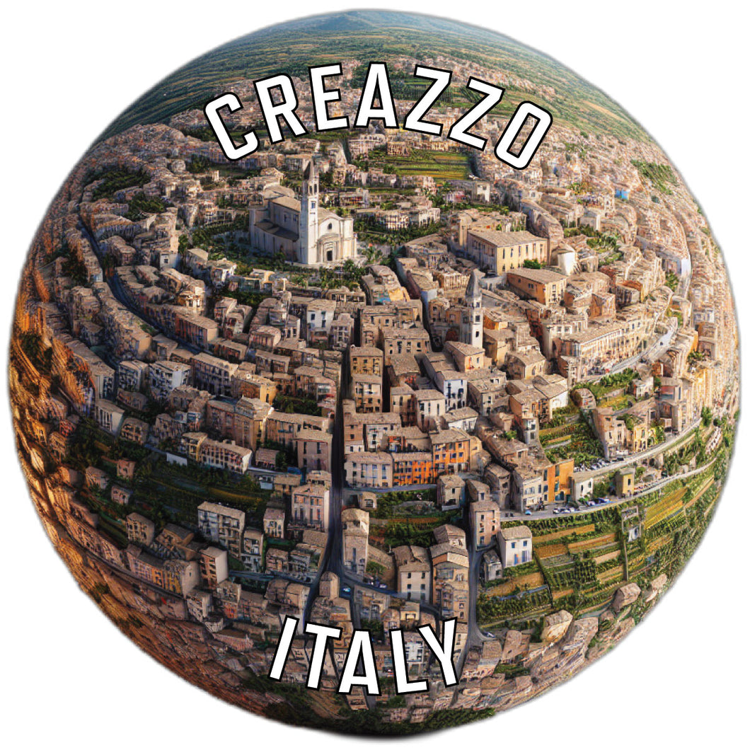 Creazzo Italy Souvenir Die Cut Flat Magnet 3-Inch