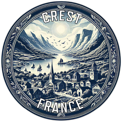 Crest France Souvenir Die Cut Flat Magnet 6-Inch