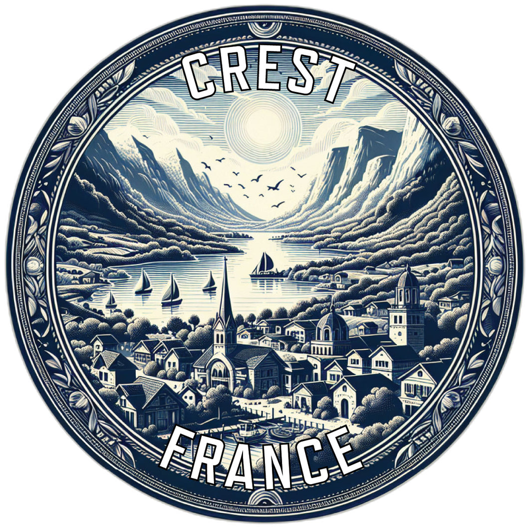 Crest France Souvenir Vinyl Decal Sticker 2-Inch