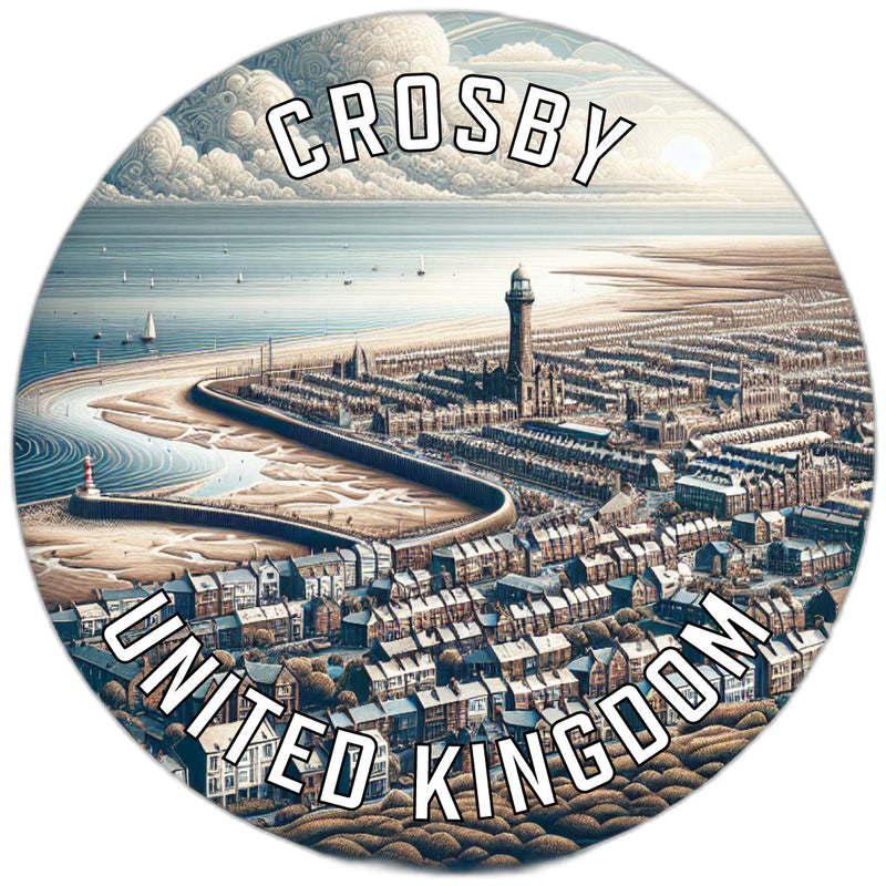Crosby United Kingdom Souvenir Die Cut Flat Magnet 2-Inch